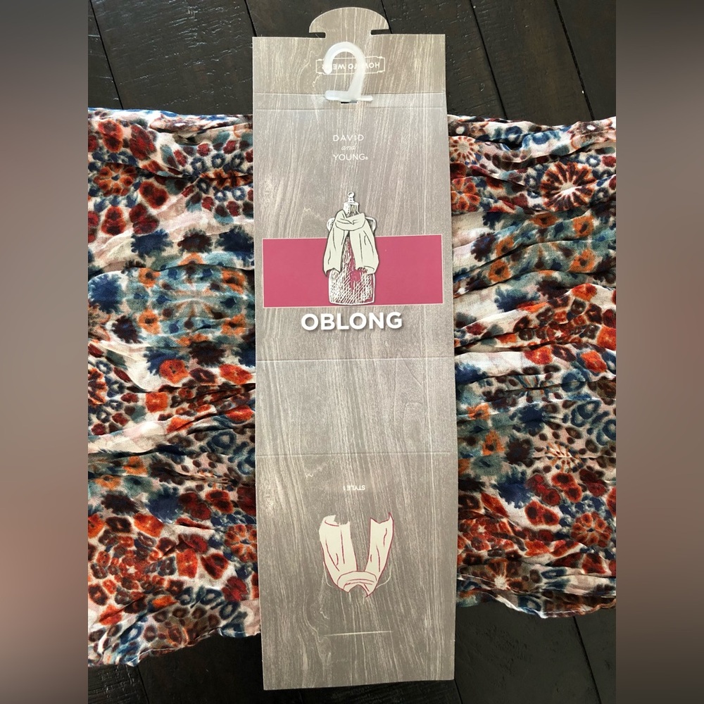 David and Young - Oblong Scarf - One Size - Picture 10 of 11
